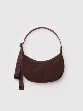 NWOT Baggu Small Nylon Crescent Bag Coffee